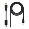 Câble Nanocable 10.01.1202 USB 2.0 Type A/B 2m USB-A vers USB-B Noir