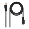 Câble Nanocable USB 2.0 Type A Mâle/Femelle 3m USB-A vers USB-A Noir