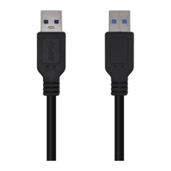 Câble USB AISENS 3.0 Type A/M-A/M 2 m USB-A vers USB-A 5 Gbit/s Noir