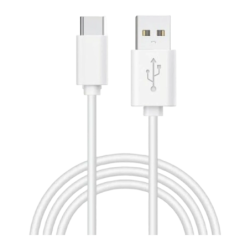 Câble USB COOL Accesorios USB-A vers USB-C 1,2 m 2,4A Blanc