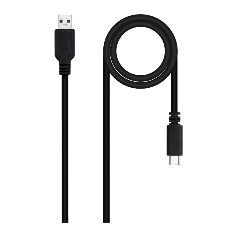 Câble Nanocable USB-C vers USB-A USB 2.0 2m 480Mbit/s Noir