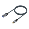 Câble AISENS USB 3.1 Gen2 USB-A vers USB-C Mâle/Mâle 0,5m 3A 10Gbps Gris
