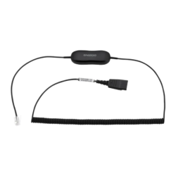 Câble pour casque Jabra GN1218 AC 2m QD vers RJ-9 Noir