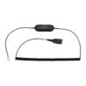 Câble pour casque Jabra GN1218 AC 2m QD vers RJ-9 Noir