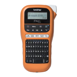 Brother PT-E110 Noir/Orange monochrome Imprimante d'étiquettes thermique