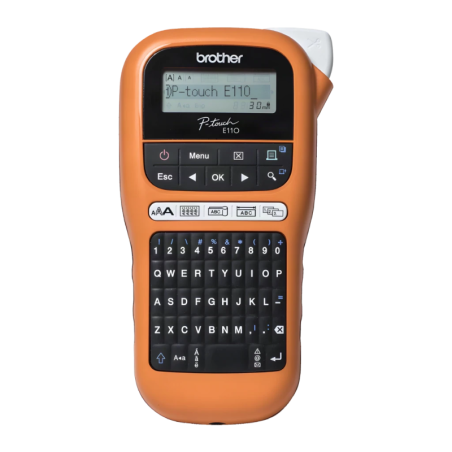 Brother PT-E110 Noir/Orange monochrome Imprimante d'étiquettes thermique