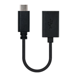 Câble Nanocable USB 2.0 USB-C Mâle vers USB-A Femelle 0,15 m 3A Noir