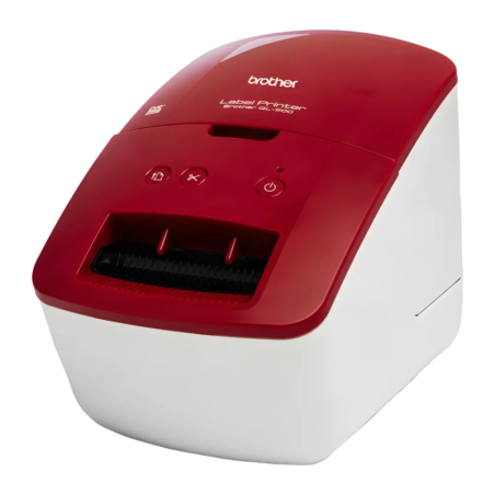 Brother QL-600R Rouge/Blanc monochrome Imprimante d'étiquettes thermique directe
