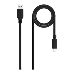 Câble Nanocable USB 2.0 USB-C vers USB-A 1m 3A 480Mbit/s Noir