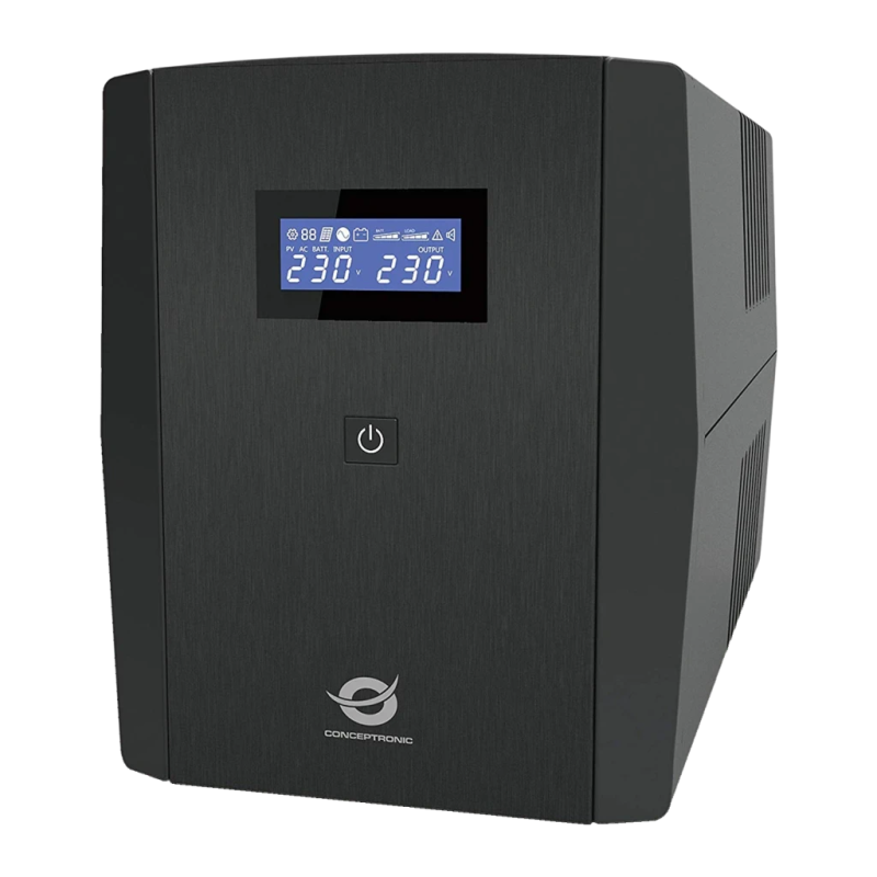 Conceptronic Zeus 03E 1200VA 720W Ligne Interactive Noir 6 prises Onduleur