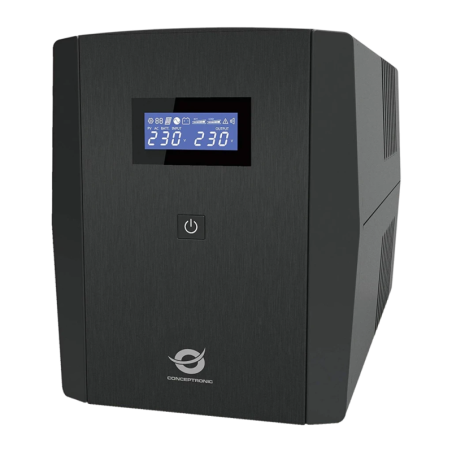 Conceptronic Zeus 03E 1200VA 720W Ligne Interactive Noir 6 prises Onduleur