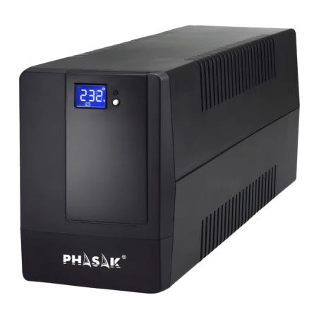 Phasak Essential Interactif 2000VA 1200W Noir PH 9420 4 prises LCD Onduleur