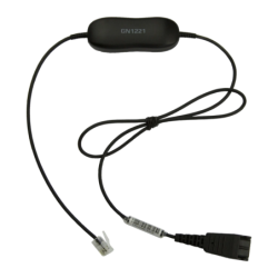 Câble casque Jabra GN1221 Sound Limiter QD vers RJ-9 0,8 m Noir