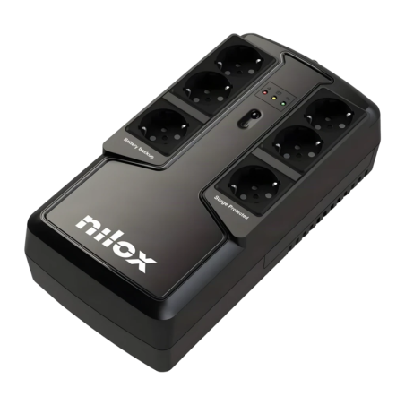 Nilox Office Premium Line Interactive 850 VA Noir 595W 6 prises Onduleur