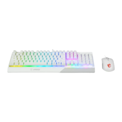 MSI Vigor GK30 Combo RGB QWERTY Espagnol Blanc Clavier et souris gaming