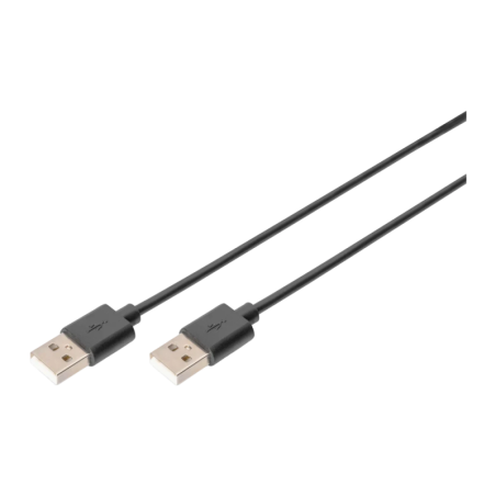 Câble USB 2.0 Digitus USB-A Mâle vers USB-A Mâle 1,8m Noir AK-300100-018-S