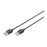 Câble USB 2.0 Digitus USB-A Mâle vers USB-A Mâle 1,8m Noir AK-300100-018-S