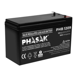 Batterie pour onduleur Phasak PHB 1209 VRLA 12V 9Ah Noir