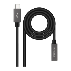 Nanocable Câble Rallonge USB-C 3.2 Gen2x2 20Gbps 4K/60Hz 0,5m Noir