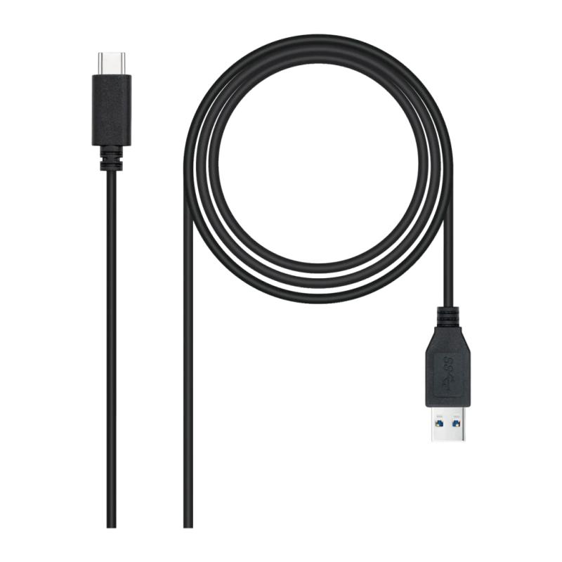 Câble USB Nanocable 3.1 Gen2 USB-C/USB-A 2m 3A 10Gbps Noir