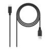 Câble USB Nanocable 3.1 Gen2 USB-C/USB-A 2m 3A 10Gbps Noir