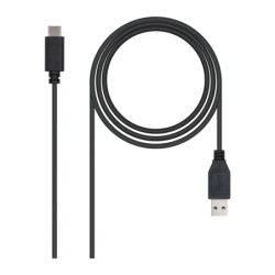 Câble Nanocable USB-C vers USB-A 3.2 Gen 2 1m 10 Gbps Noir