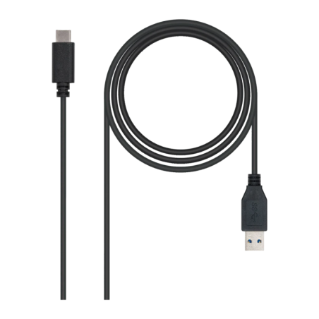 Câble Nanocable USB-C vers USB-A 3.2 Gen 2 1m 10 Gbps Noir