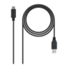 Câble Nanocable USB-C vers USB-A 3.2 Gen 2 1m 10 Gbps Noir