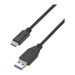 Câble AISENS USB 3.1 Gen 2 Type C vers USB A 1,5 m 10 Gbps 3 A Noir