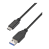 Câble AISENS USB 3.1 Gen 2 Type C vers USB A 1,5 m 10 Gbps 3 A Noir