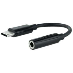 Nanocable Audio USB-C vers Jack 3,5 Noir 11cm Câble adaptateur