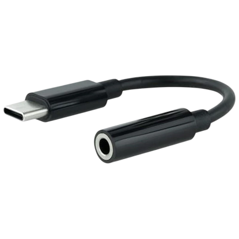 Nanocable Audio USB-C vers Jack 3,5 Noir 11cm Câble adaptateur