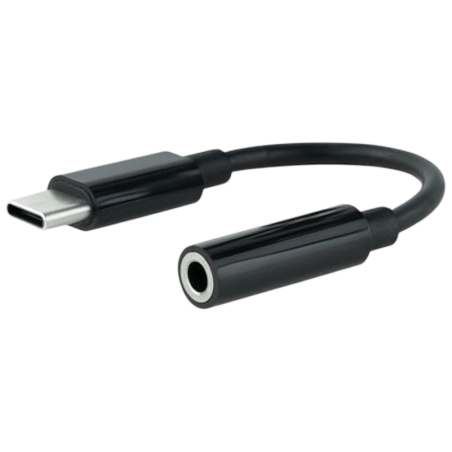 Nanocable Audio USB-C vers Jack 3,5 Noir 11cm Câble adaptateur