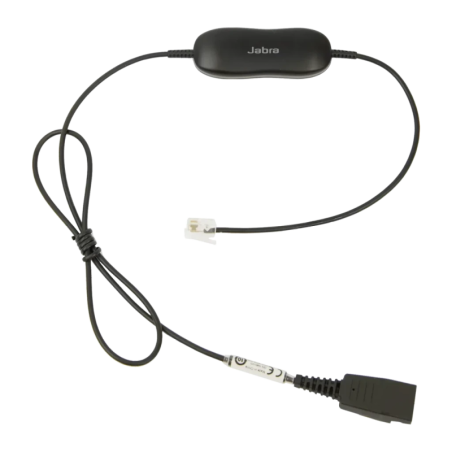 Câble adaptateur pour casques Jabra GN 1216 QD vers RJ9 Droit Avaya 9600/1600 Noir