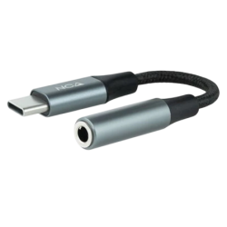 Nanocable Audio USB-C vers Jack 3,5 Noir/Gris 11cm Câble adaptateur