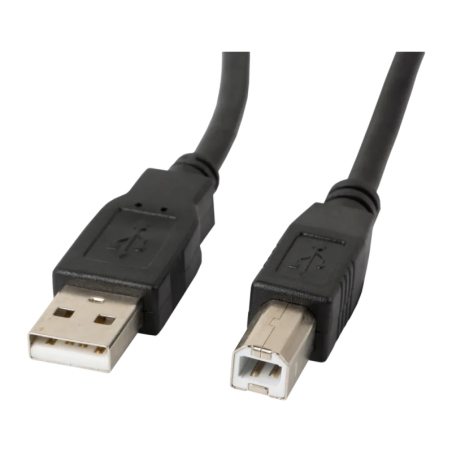 Câble USB Lanberg USB-A 2.0 vers USB-B Mâle/Mâle avec Ferrite 1,8 m Noir