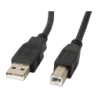 Câble USB Lanberg USB-A 2.0 vers USB-B Mâle/Mâle avec Ferrite 1,8 m Noir