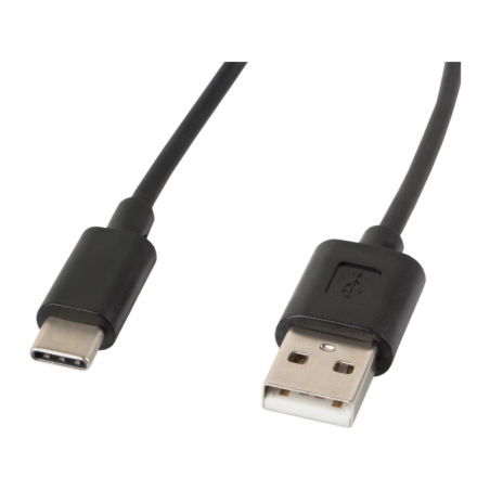 Câble USB Lanberg CA-USBO-10CC-0018-BK USB-C vers USB-A 1,8m Noir