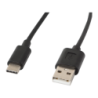 Câble USB Lanberg CA-USBO-10CC-0018-BK USB-C vers USB-A 1,8m Noir