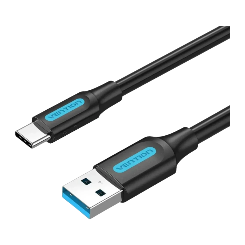 Câble Vention COZBG USB-A vers USB-C 3 A Charge Rapide 1,5 m Noir