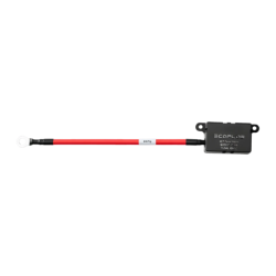 Câble fusible EcoFlow Noir 125A 6 AWG Compatible chargeur alternateur 800W EFL-AltCharFusCab