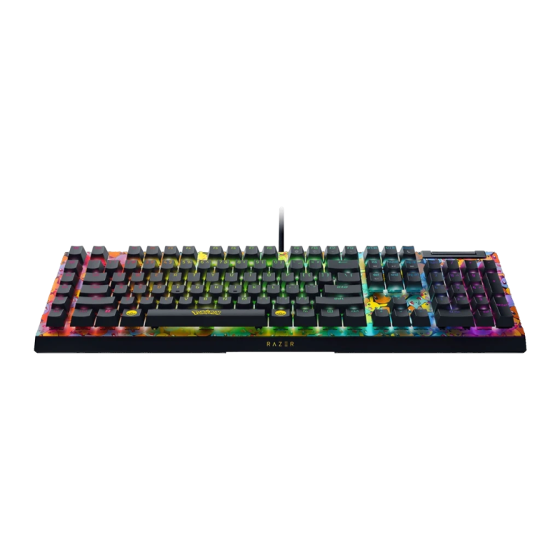Razer BlackWidow V4 X Pokémon Kanto Starters Edition QWERTY US Noir mécanique RGB Clavier gaming