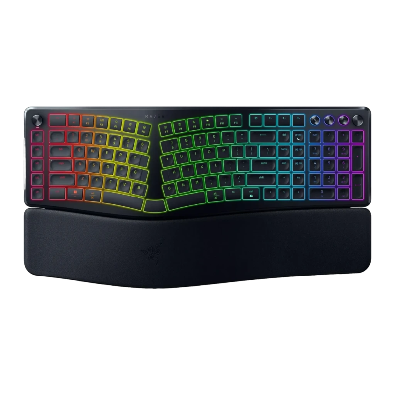 Razer Pro Type Ergo Switch Ciseaux RGB Noir Bluetooth + 2,4GHz Clavier sans fil