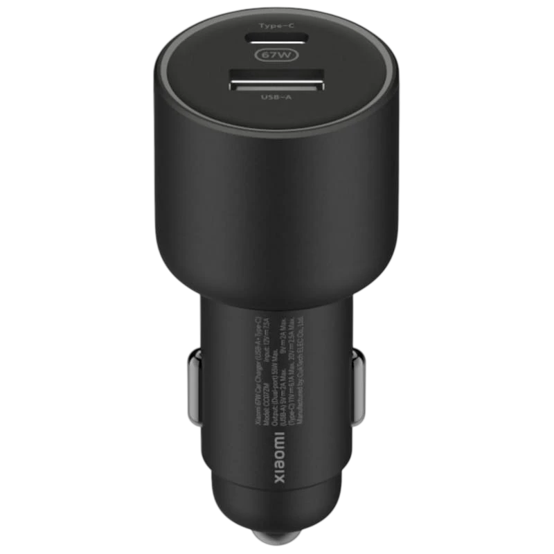 Chargeur de Voiture Xiaomi Car Charger 67W USB-A et USB Type C
