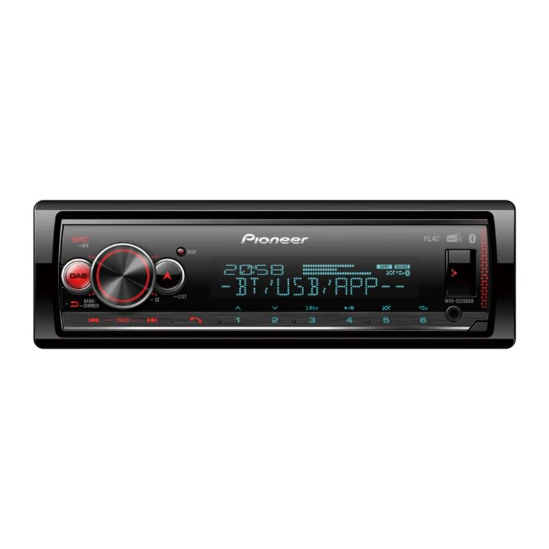 Pioneer Noir 1 DIN Bluetooth MVH-S520DABAN Autoradio