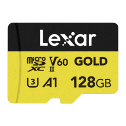 Lexar Professional Gold 128GB 280MB/s V60 U3 UHS-II Carte microSDXC