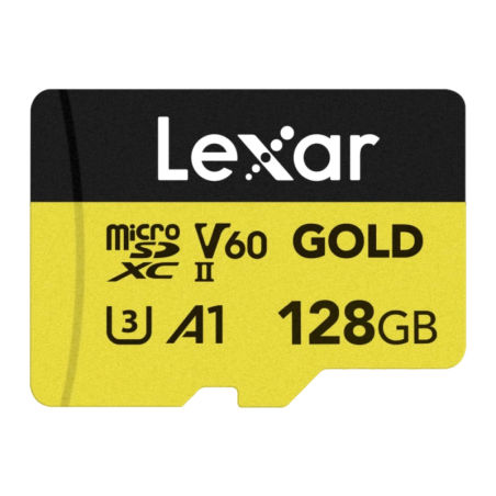 Lexar Professional Gold 128GB 280MB/s V60 U3 UHS-II Carte microSDXC