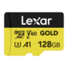 Lexar Professional Gold 128GB 280MB/s V60 U3 UHS-II Carte microSDXC