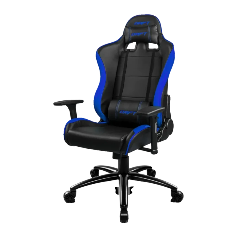 DRIFT DR200 Noir/Bleu PU 150kg appui-tête Chaise gaming