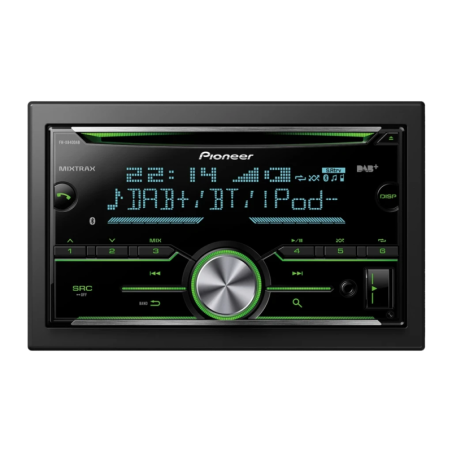 Pioneer Noir 2DIN FH-X840DAB Bluetooth Autoradio